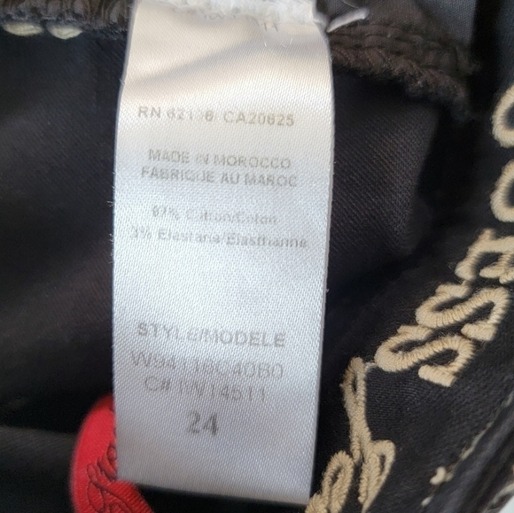 Guess Black Starlet Straight Leg Denim Jeans Size 24 EUC - Picture 10 of 11